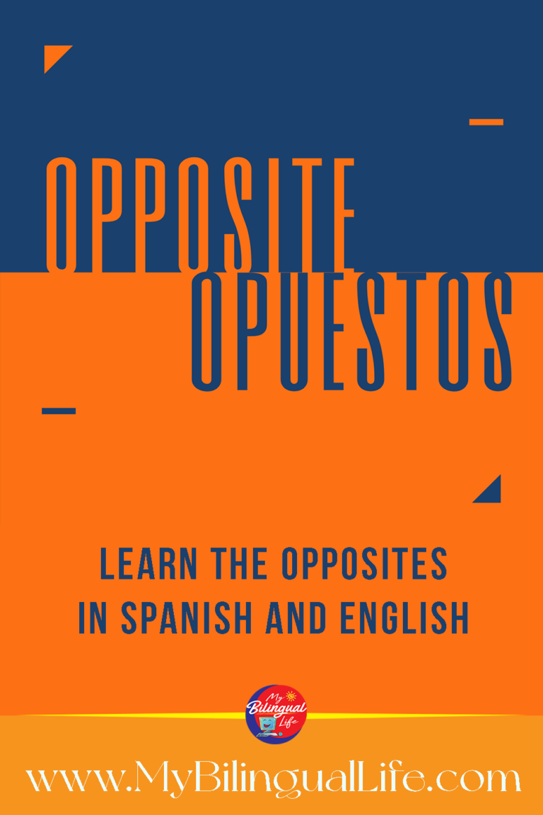 Opposite Words in Spanish and English: A fun and effective approach to ...